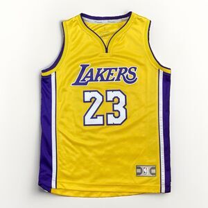 Fanatics Los Angeles Lakers LeBron James 23 Jersey Kids Youth Medium Yellow NBA